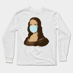 Mona Lisa now in a mask Long Sleeve T-Shirt